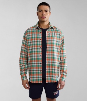 Pánské Košile Napapijri Tulita Long Sleeve Shirt Multicolour | 35OBXQTPK