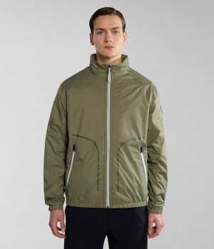 Pánské Lightweight Jackets Napapijri Cloudy Windbreaker Zelene | 42GRFPEOL