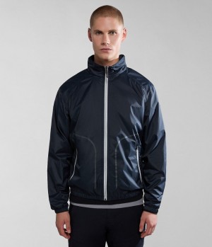 Pánské Lightweight Jackets Napapijri Cloudy Windbreaker Černé | 51YDWABEJ