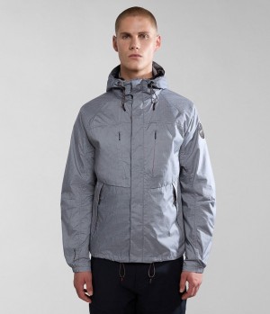Pánské Lightweight Jackets Napapijri Makay Windbreaker with Dyneema Šedé | 78IEVWSKO