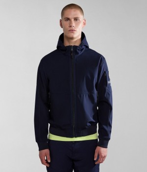 Pánské Lightweight Jackets Napapijri Melville Mono-material Shell Jacket Tmavě Blankyt | 31VHUKOGS