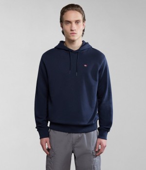 Pánské Mikina s Kapucí Napapijri Balis Summer Hoodie Tmavě Blankyt | 39FDXPEVG