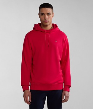 Pánské Mikina s Kapucí Napapijri Balis Summer Hoodie Červené | 49JCKRANB