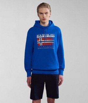 Pánské Mikina s Kapucí Napapijri Kreis Hoodie Blankyt | 47XHYFRCM