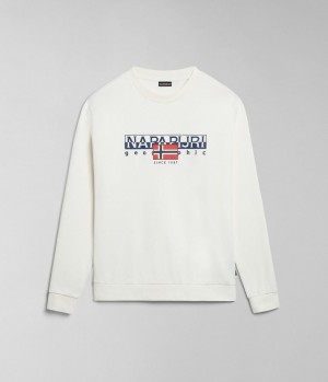 Pánské Mikiny Napapijri Aylmer Sweatshirt Bílé | 75MEIXYBA