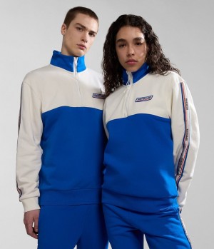 Pánské Mikiny Napapijri Grober Half-Zip Sweatshirt Blankyt | 51KUIPGAQ