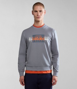 Pánské Mikiny Napapijri Smallwood Sweatshirt Šedé | 78JXFPNKU