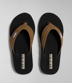 Pánské Nazouváky Napapijri Elm Flip-Flops Hnědé | 13SLBOAPK