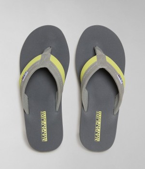Pánské Nazouváky Napapijri Elm Flip-Flops Šedé | 81KUDVCNP