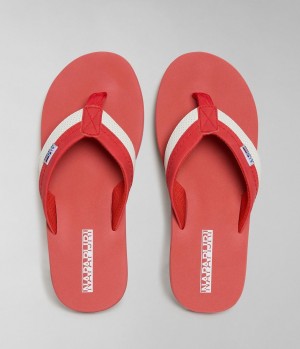 Pánské Nazouváky Napapijri Elm Flip-Flops Červené | 91XCOJDHL