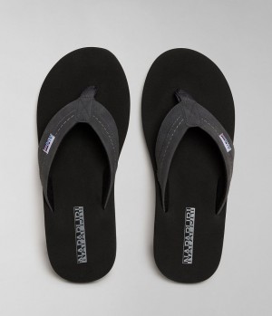 Pánské Nazouváky Napapijri Elm Flip-Flops Černé | 75SVWNOKM