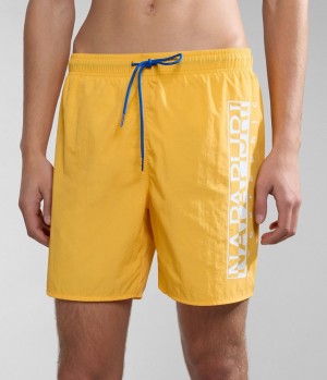 Pánské Plavky Napapijri Box Swimming Trunks Žluté | 87LKDJPQV