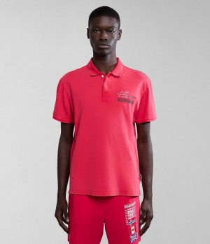 Pánské Polo Triko Napapijri Colville Short Sleeve Polo Shirt Červené | 68BVALCFG