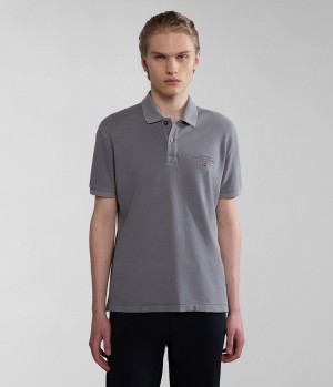 Pánské Polo Triko Napapijri Elbas Short Sleeve Pique Polo Shirt Šedé | 94BASHRMP