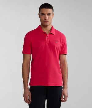 Pánské Polo Triko Napapijri Elbas Short Sleeve Pique Polo Shirt Červené | 14ZURJFCV