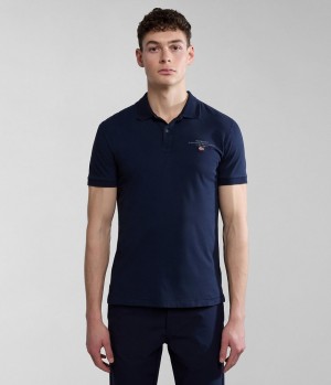 Pánské Polo Triko Napapijri Elbas Short Sleeve Jersey Polo Shirt Tmavě Blankyt | 29ETRXMKI