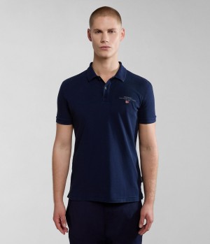 Pánské Polo Triko Napapijri Elbas Short Sleeve Pique Polo Shirt Tmavě Blankyt | 50EUFDQJK