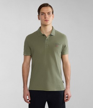 Pánské Polo Triko Napapijri Elbas Short Sleeve Pique Polo Shirt Zelene | 51LNUJWOK