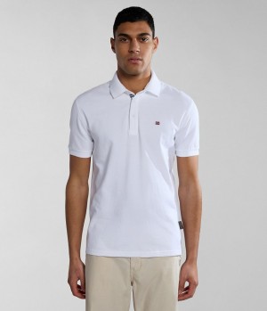 Pánské Polo Triko Napapijri Eolanos Short Sleeve Polo Shirt Bílé | 86LUVNKMG
