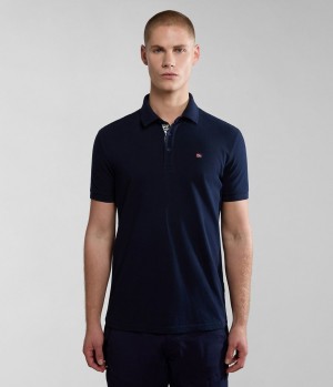 Pánské Polo Triko Napapijri Eolanos Short Sleeve Polo Shirt Tmavě Blankyt | 57DHNOXTA