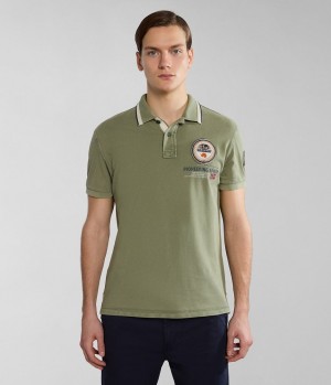 Pánské Polo Triko Napapijri Gandy Short Sleeve Polo Shirt Zelene | 31PJEILOB