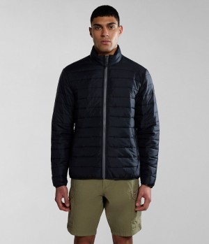 Pánské Puffer Bunda Napapijri Acalmar Short Jacket Černé | 93HUOZTPB
