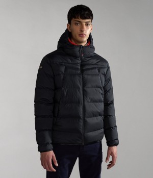 Pánské Puffer Bunda Napapijri Thermo Puffer Jacket Černé | 20KURTICL