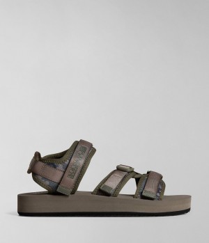 Pánské Sandály Napapijri Lark Camouflage Sandals Multicolour | 86XJMKNZT