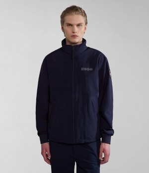 Pánské Short Jackets Napapijri Agard Bomber Jacket Tmavě Blankyt | 01KLSWOFJ