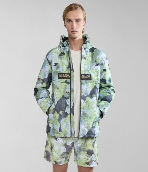 Pánské Short Jackets Napapijri Rainforest Open Summer Print Jacket Multicolour | 14SUPMVYE