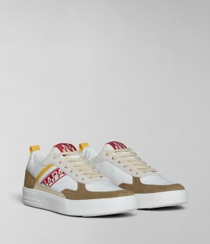 Pánské Sportovní Boty Napapijri Bark Trainers Bílé Béžový | 18XGOFQKP