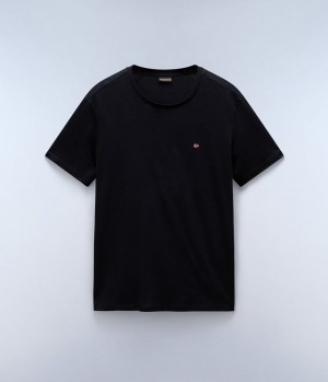Pánské Tričko Napapijri Salis Short Sleeve T-Shirt Černé | 31OPUYQKH