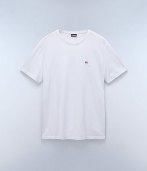 Pánské Tričko Napapijri Salis Short Sleeve T-Shirt Bílé | 60RTSYMKU