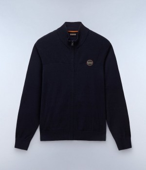 Pánské Zip Jumpers Napapijri Derri Full-Zip Jumper Tmavě Blankyt | 52XZDWHKA