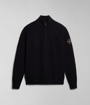 Pánské Zip Jumpers Napapijri Gwich Half-Zip Jumper Tmavě Blankyt | 73UQBSCAL